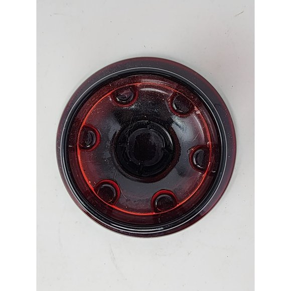 Vintage Ruby Red Arc‎ France Low Candlestick Holder Made In France - Picture 6 of 9